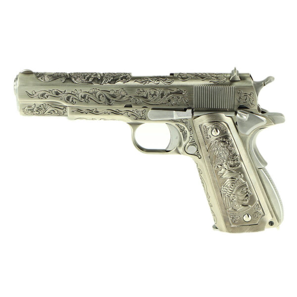 M1911 Etched Full Metal GBB Silver WE