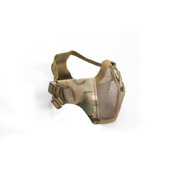 Mesh mask, cheek pad, metal, lower half, Multicam