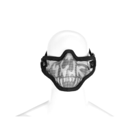 Steel Half Face Mask Death Head  Black Invader Gear