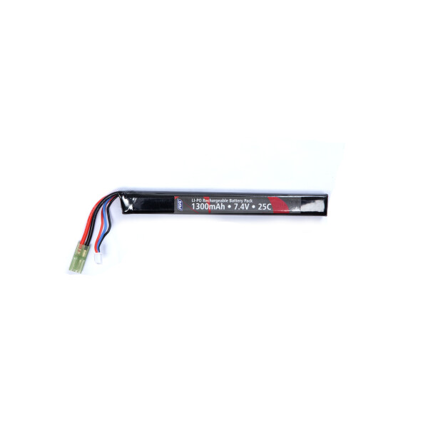 ASG 7.4V 1300 mAh, LI-PO, single stick