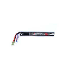 Battery, 7,4V 1300 mAh, LI-PO, single stick