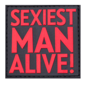 JTG Sexiest Man Alive Rubber Patch RED