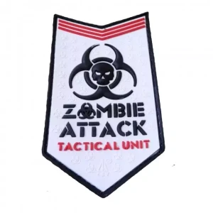 Zombie Attack Rubber Patch weiß