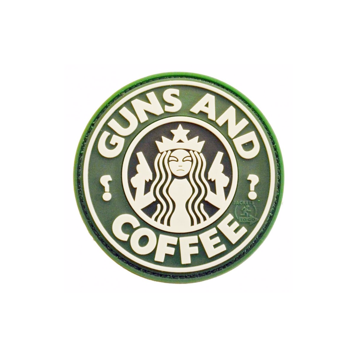Guns and Coffee Rubber Patch Color (JTG)