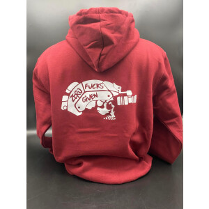 Airsofter Hoodie Red "Zero Fucks Given" M...