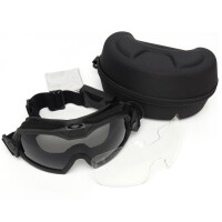 Protective Goggle mod.2 with Built-In Anti-Fog Fan - Black