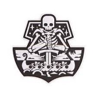 Ghost Ship Skull Rubber Patch White