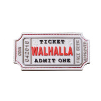 Large Walhalla Ticket Rubber Patch White
