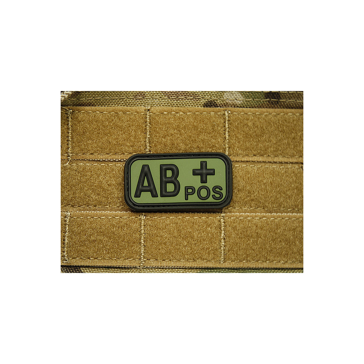 Bloodtype Rubber Patch AB Pos Forest