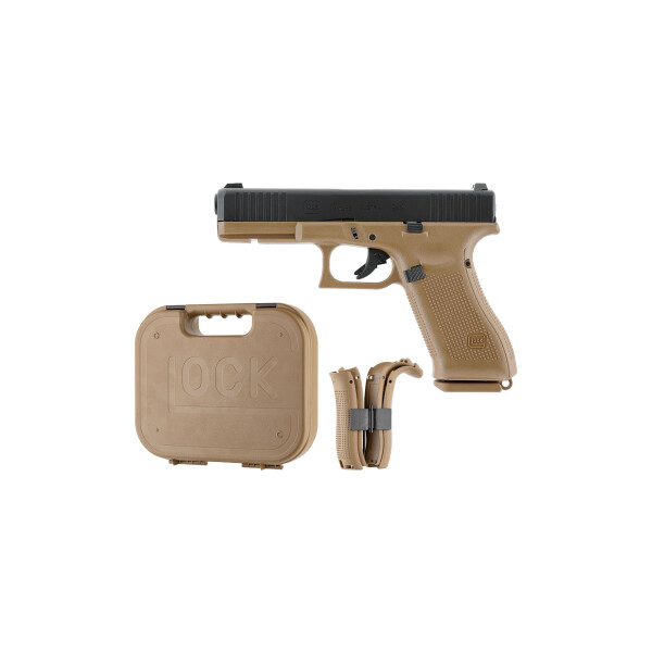 AS Glock 17 Gen5 French Edition 6mm, Gas, 1 Joule, Schwarz- Coyote