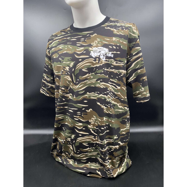 Airsofter Shirt Tiger Stripe "Zero Fucks Given" M " Jungle Edition"