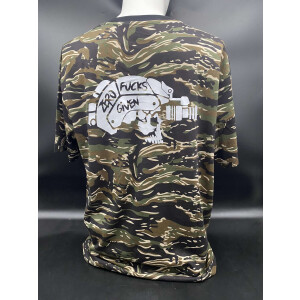 Airsofter Shirt Tiger Stripe "Zero Fucks Given" M " Jungle Edition"