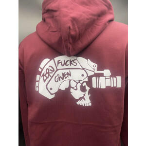 Airsofter Zip Hoodie Red "Zero Fucks Given" M "Range Day Edition"