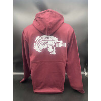 Airsofter Zip Hoodie Red "Zero Fucks Given" M "Range Day Edition"