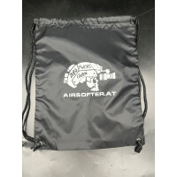 Airsofter Gym Bag mit Schrift Black