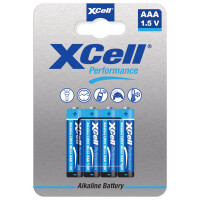 XCell Performance Alkaline LR03 Micro AAA Batterie 4er Blister