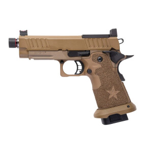 Army Armament Staccato C2 2011 SOC Gas Blow Back Pistol Stippling Grip - Dark Earth